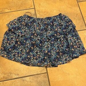 Chic Geometric Blue Mini Skirt